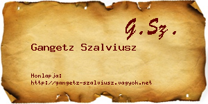 Gangetz Szalviusz névjegykártya